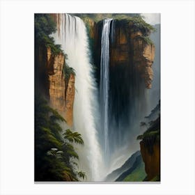 Tequendama Falls, Colombia Peaceful Oil Art  (1) Canvas Print