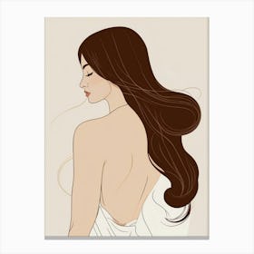 Woman With Long Hair 8 Canvas Print