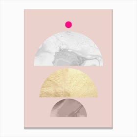 Geometry on pink background 1 Canvas Print