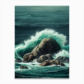 Ocean Crashing Waves Canvas Print