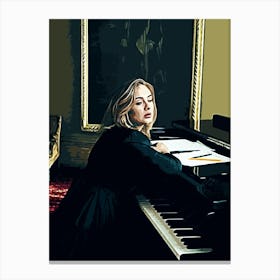 Adele At The Piano Canvas Print