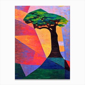 Montezuma Cypress Tree Cubist Canvas Print