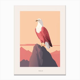Minimalist Eagle 1 Bird Poster Canvas Print