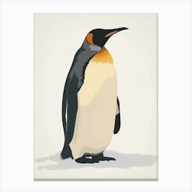 Emperor Penguin Oamaru Blue Penguin Colony Minimalist Illustration 3 Canvas Print