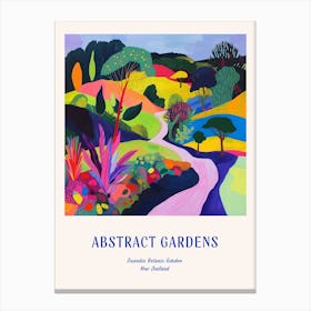 Colourful Gardens Dunedin Botanic Garden New Zealand 4 Blue Poster Canvas Print