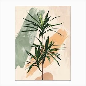 Dracaena Plant Minimalist Illustration 4 Canvas Print