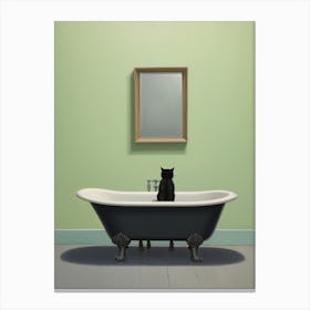 Cat In Bathtub 1 Canvas Print