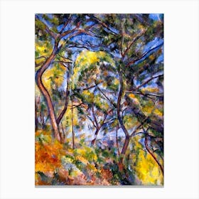 PAUL CEZANNE Forest 1894 in HD Remastered Immaculate Trees Vibrant Painting Canvas Print