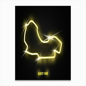 Albert Park Australia F1 Track neon Canvas Print
