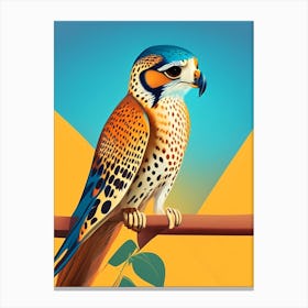 American Kestrel Pop Matisse Bird Canvas Print