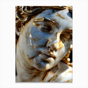 Rostro Estatua Antigua Canvas Print