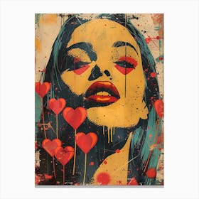 Just Love, Vibrant Pop Art Canvas Print