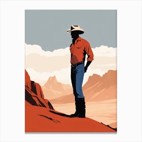 Desert Cowboy Stance Canvas Print