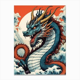 Japanese Dragon Pop Art Style (41) Canvas Print