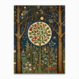 William Morris Moon In The Forest 8 Canvas Print