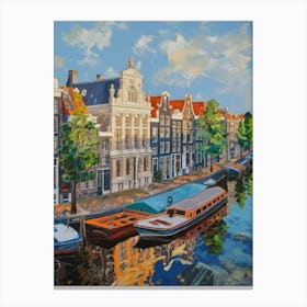 Buildings Amsterdam Canals Canvas Print