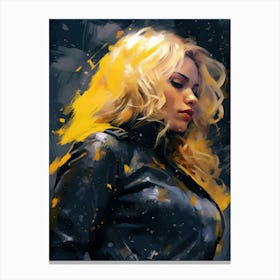 Black Canary Painting Canvas Print