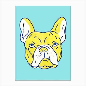 French Bulldog Yellow Canvas Print
