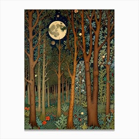 William Morris Moonlight In The Forest 117 Canvas Print