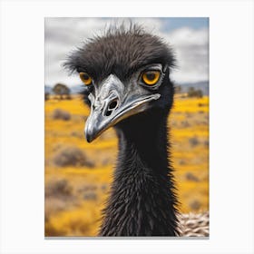 Emu in the wild 1 Canvas Print