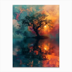 Tree In The Water Canvas Print