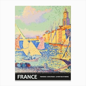 France, The French Riviera, Saint Trope Port Canvas Print