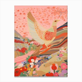 Maximalist Bird Painting Pheasant 1 Canvas Print