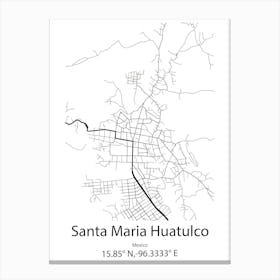 Santa Maria De Palautordera,Spain Minimalist Map Canvas Print