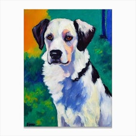 Brittany 3 Fauvist Style dog Canvas Print