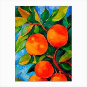 Orange Fruit Vibrant Matisse Inspired Painting Fruit Canvas Print