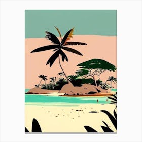 Mafia Island Tanzania Muted Pastel Tropical Destination Canvas Print