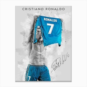 Cristiano Ronaldo Street Art Canvas Print