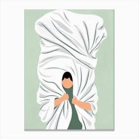 Person Covered In A Blanket Canvas Print