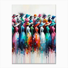 Women In Hats Canvas Print