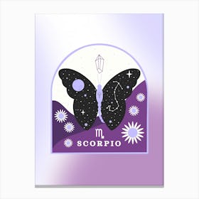 Zodiac Butterfly Scorpio Canvas Print