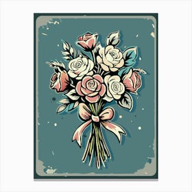 Vintage Bouquet Of Roses Canvas Print