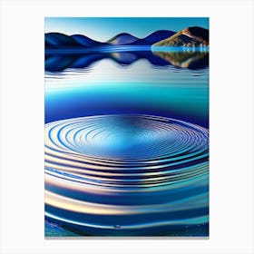 Water Ripples, Lake, Waterscape Holographic 2 Canvas Print