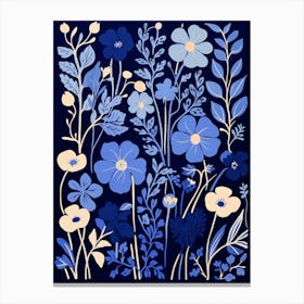 Blue Flower Illustration Gypsophila 1 Canvas Print
