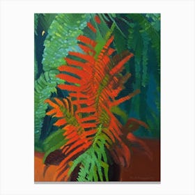 Tassel Fern 1 Cézanne Style Canvas Print