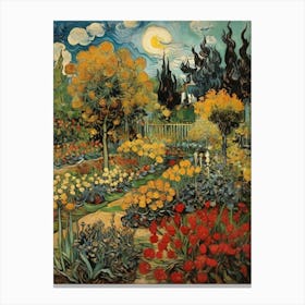 Garden At Night art print 2 Canvas Print