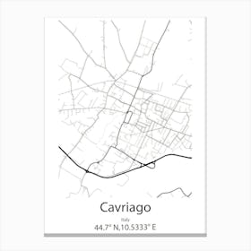 Cavriago,Italy Minimalist Map Toile