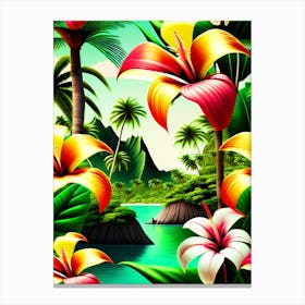 Tropical Background Canvas Print