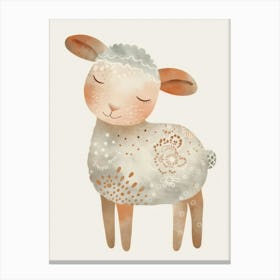 Charming Nursery Kids Animals Lamb 3 Canvas Print
