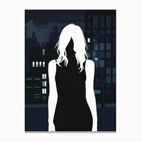 Silhouette Of A Woman Canvas Print