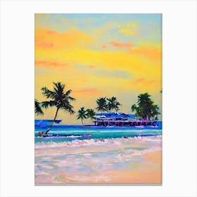 Palawan Beach, Sentosa Island, Singapore Bright Abstract Canvas Print