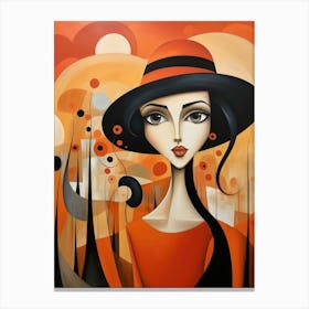 Lady In A Hat Canvas Print