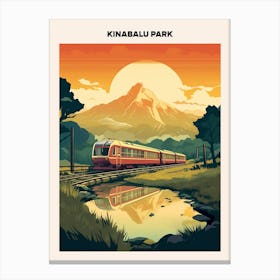Kinabalu Park Midcentury Travel Poster Canvas Print