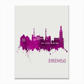 Birkenhead England City Purple Canvas Print