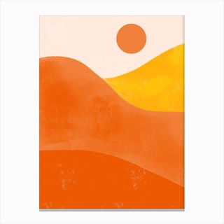 Boho Desert Sunset Canvas Print