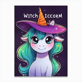 Witch Unicorn Canvas Print